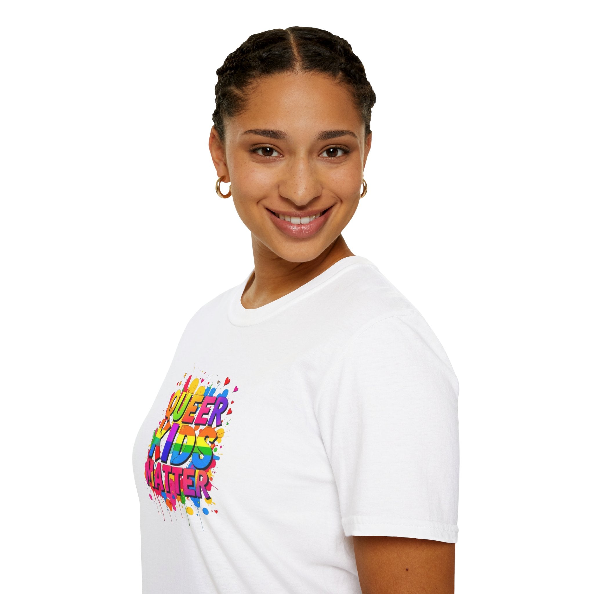 Queer Kids Matter Unisex Softstyle T-Shirt - Celebrate Inclusivity & Pride