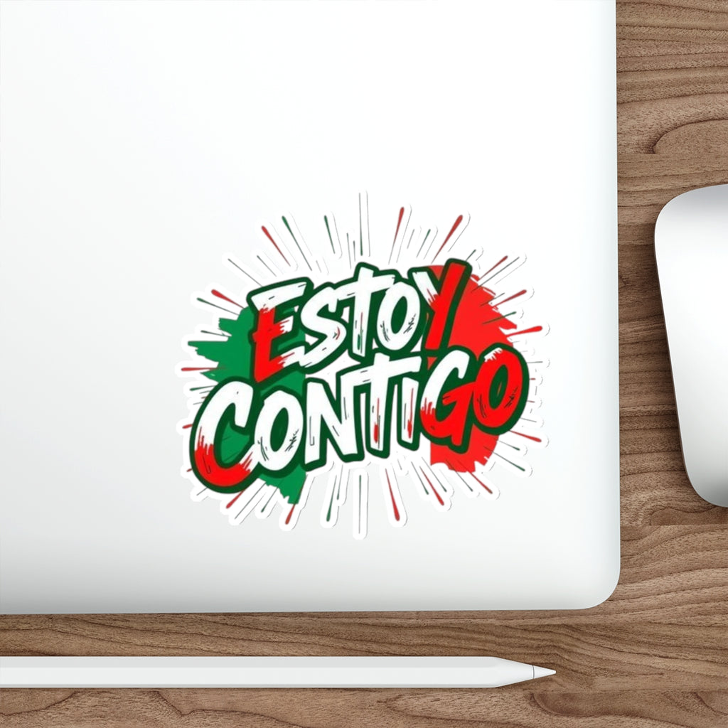 Die-Cut Stickers -  Estoy Contigo - I'm With You - Solidarity With Immigrants - EqualiTees.Me