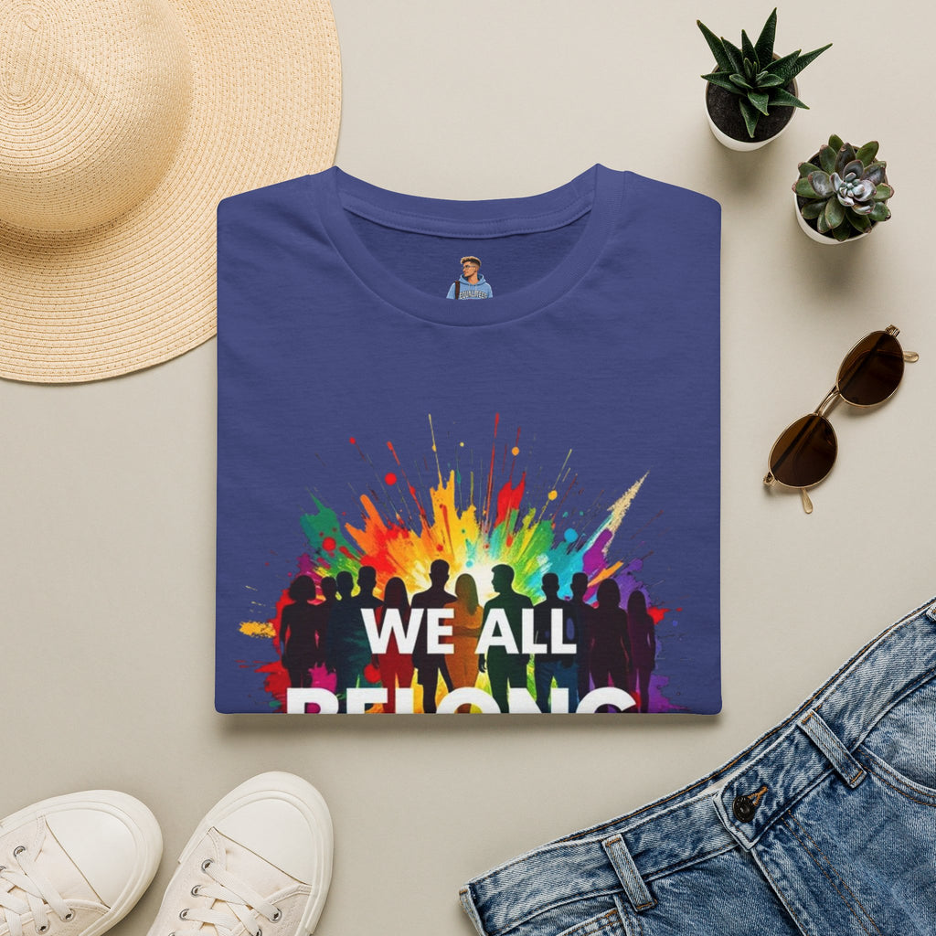 We All Belong Unisex Softstyle T-Shirt - Colorful Pride Tee