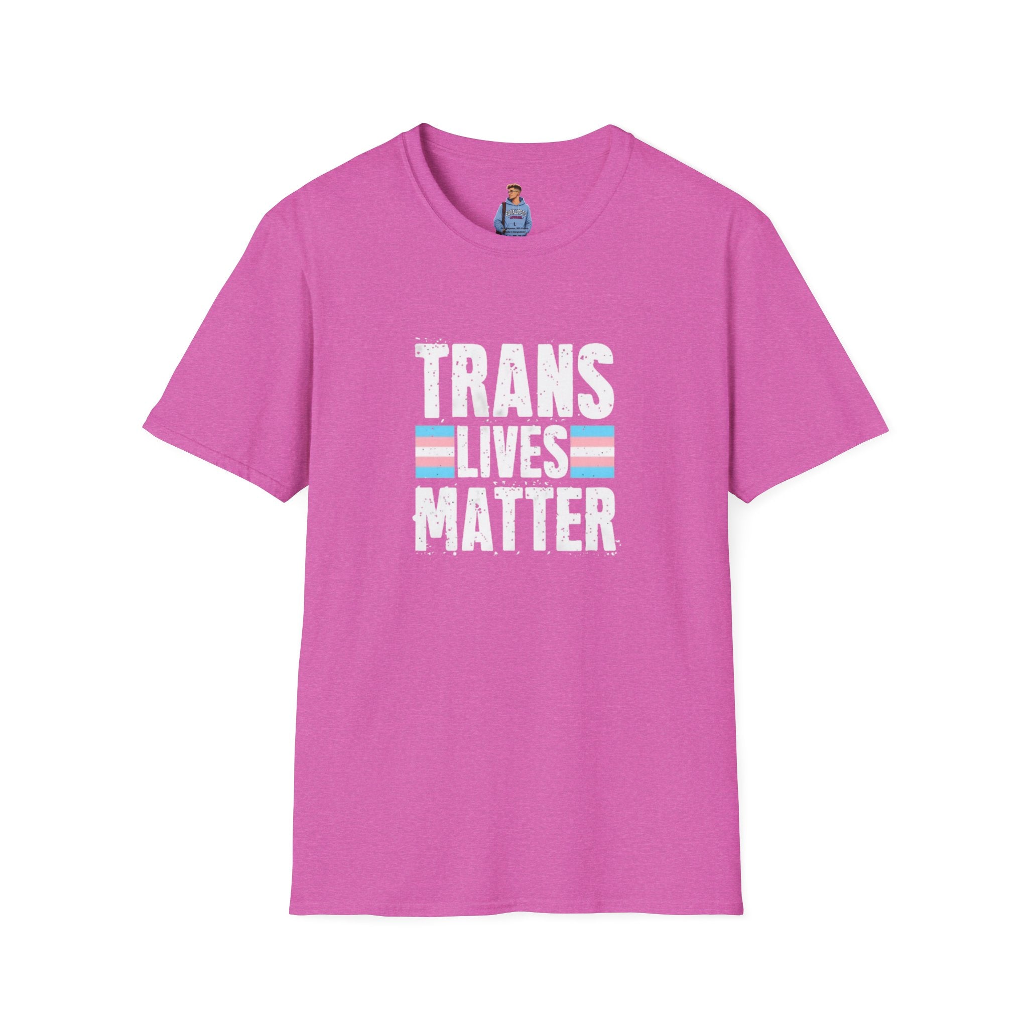 Camiseta unisex de estilo suave Trans Lives Matter: apoya los derechos LGBTQ+