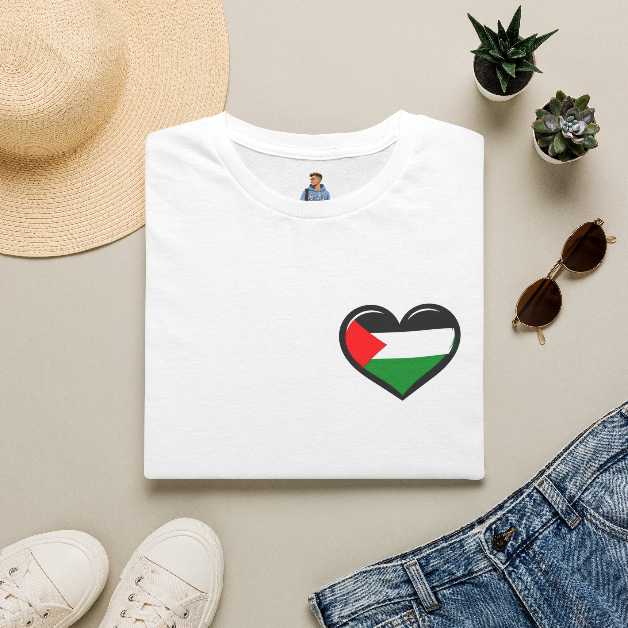 Camiseta unisex de estilo suave: "Apoya a Gaza y todos somos Palestina".