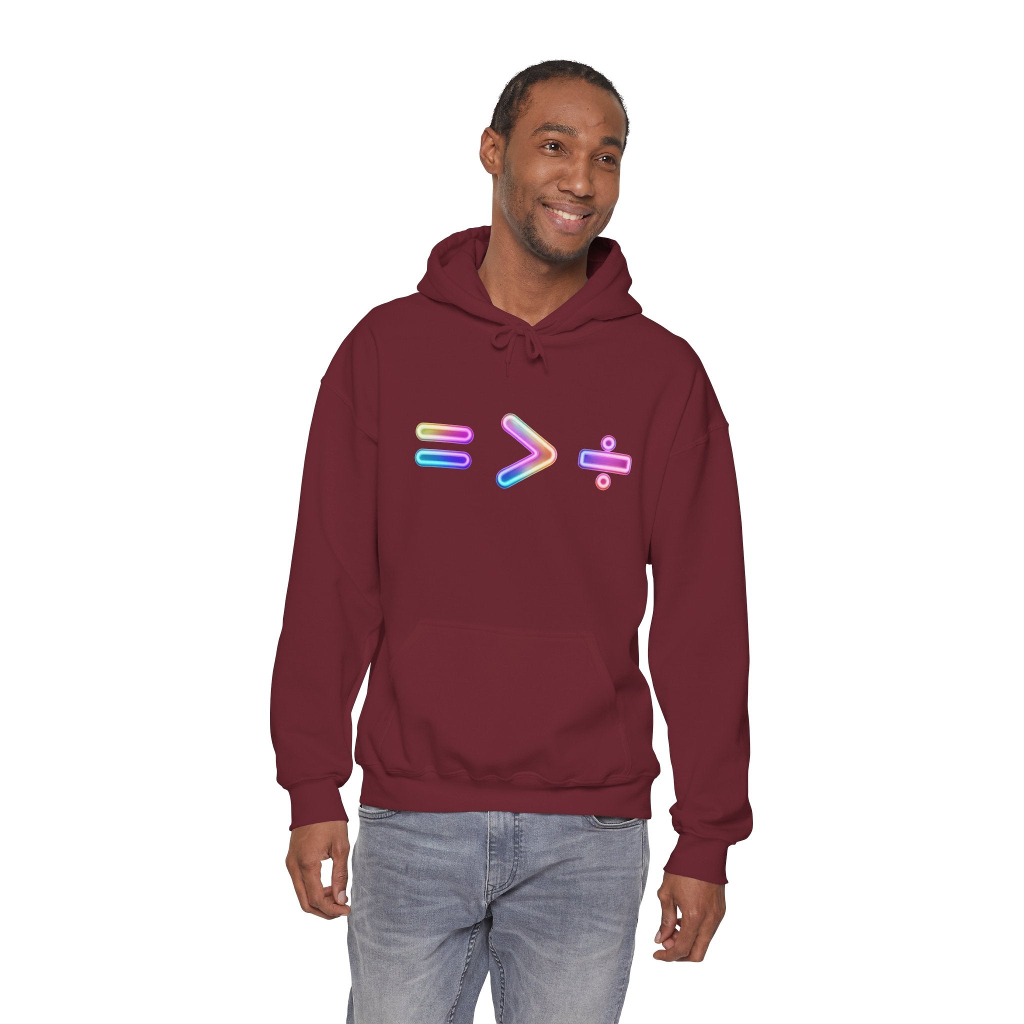 Equality is Greater than Division Neon Style Pullover Hoodie