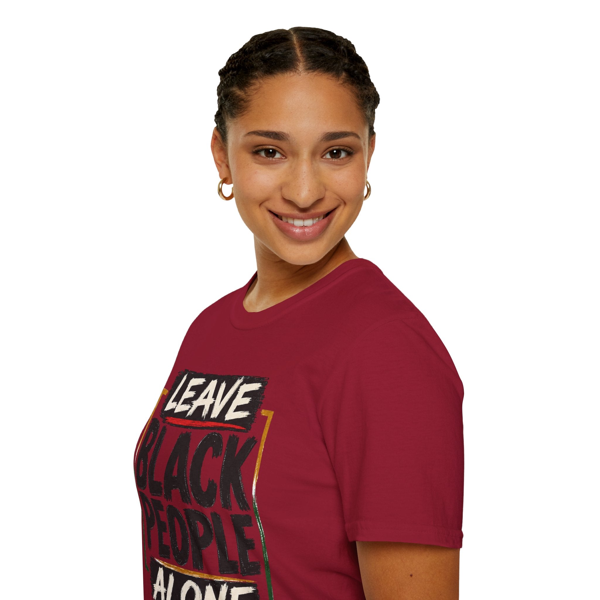 T-Shirt — "Leave Black People Alone" Social Justice Statement Tee