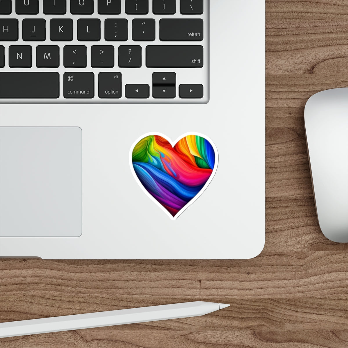 Die-Cut Stickers - Rainbow Heart - EqualiTees.Me