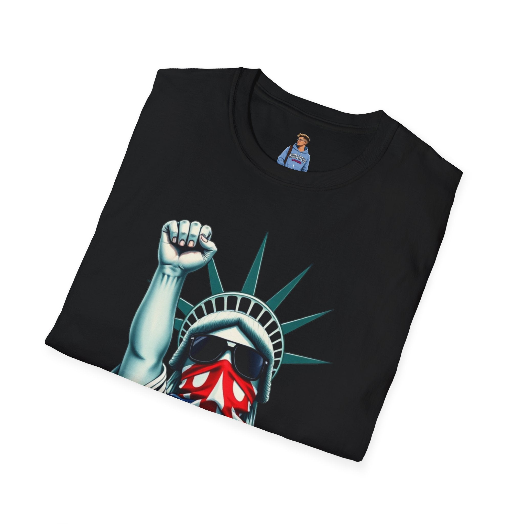 Resist - Patriotic Statue of Liberty T-Shirt - Unisex Softstyle Tee