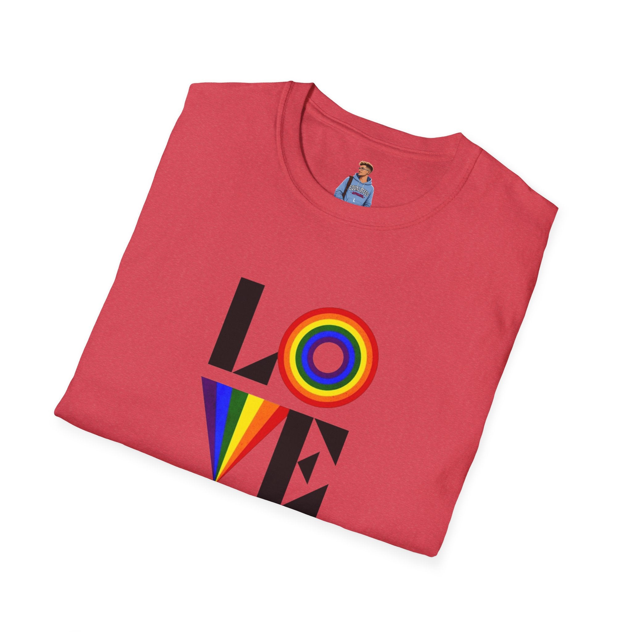 Vibrant LOVE Design for Pride Unisex Softstyle T-Shirt