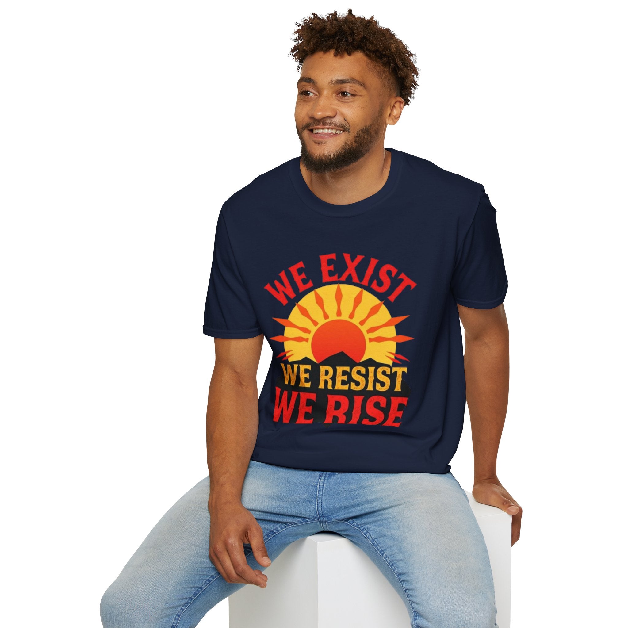 Unisex Softstyle T-Shirt, We Exist We Resist We Rise