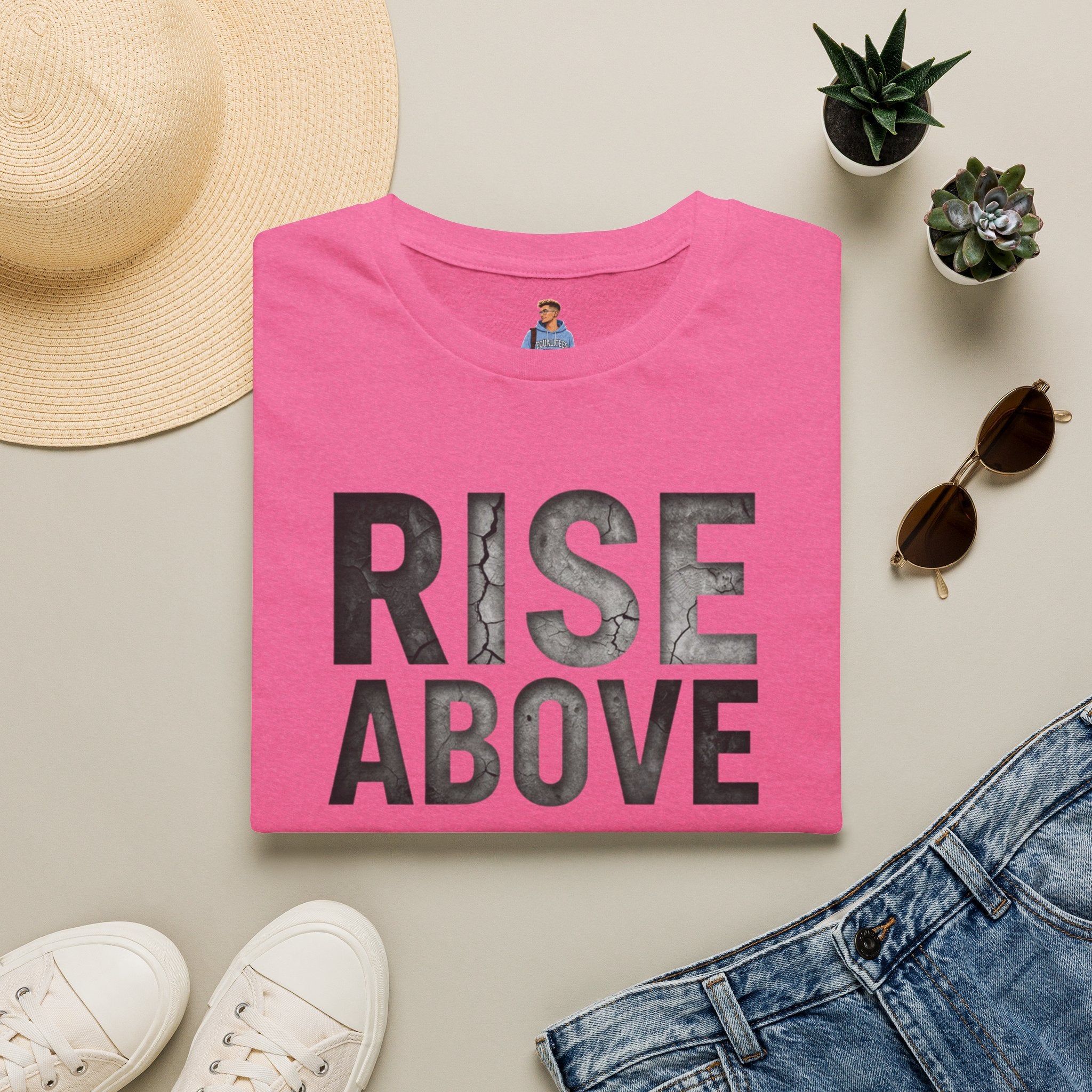 Rise Above Motivational Graphic T-Shirt
