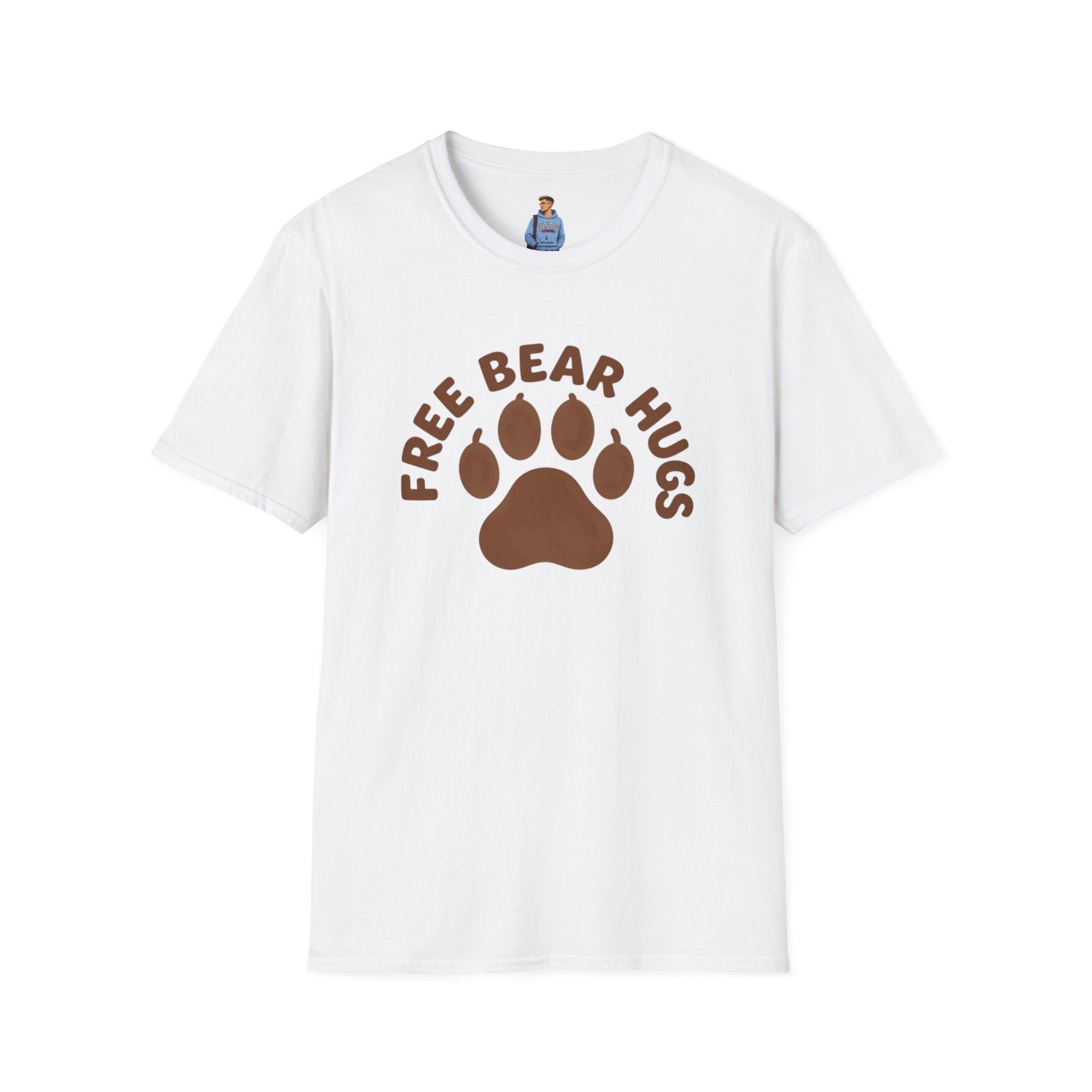 Free Bear Hugs T-Shirt — Cute Paw Print Wildlife Tee