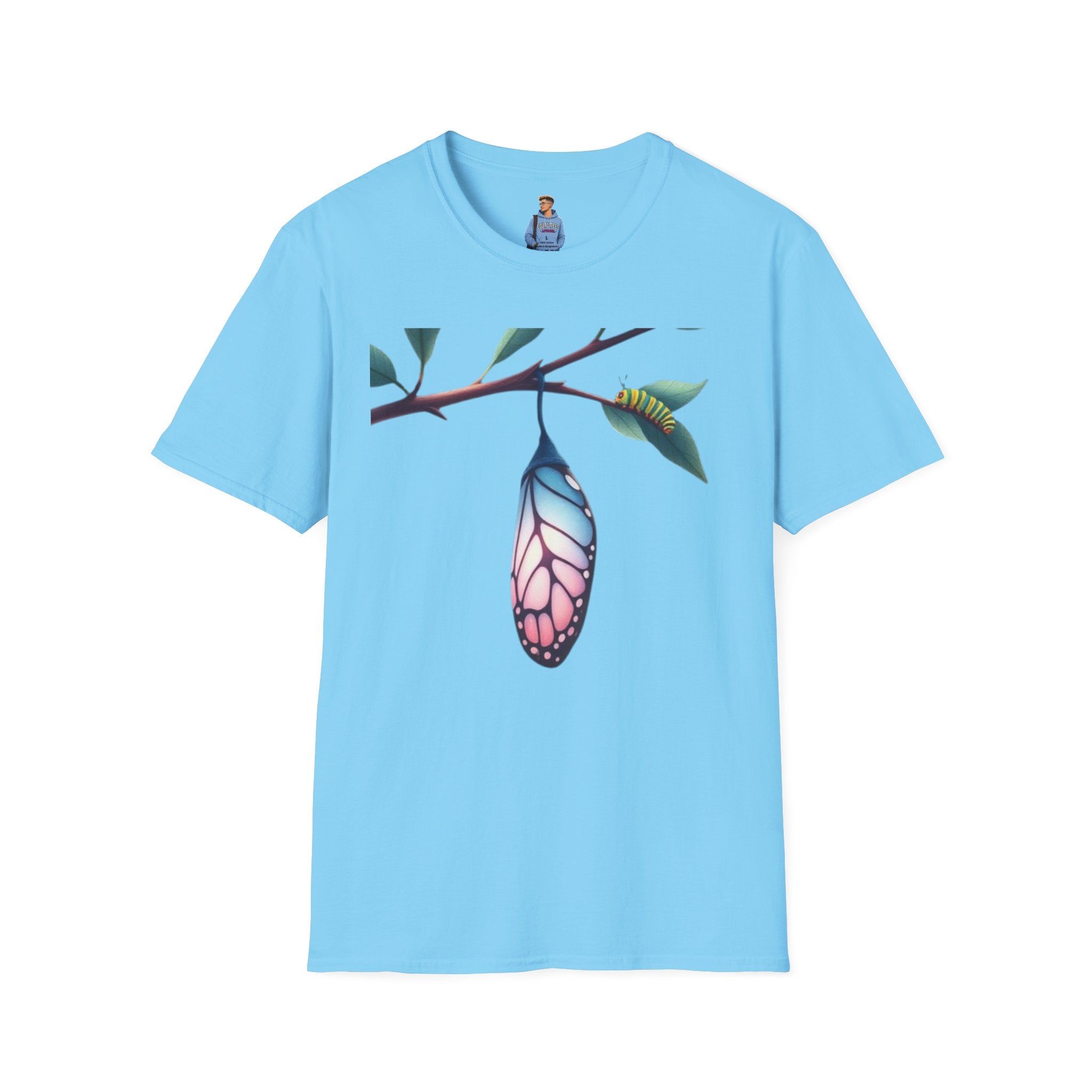 Trans Caterpillar to Butterfly Graphic T-Shirt