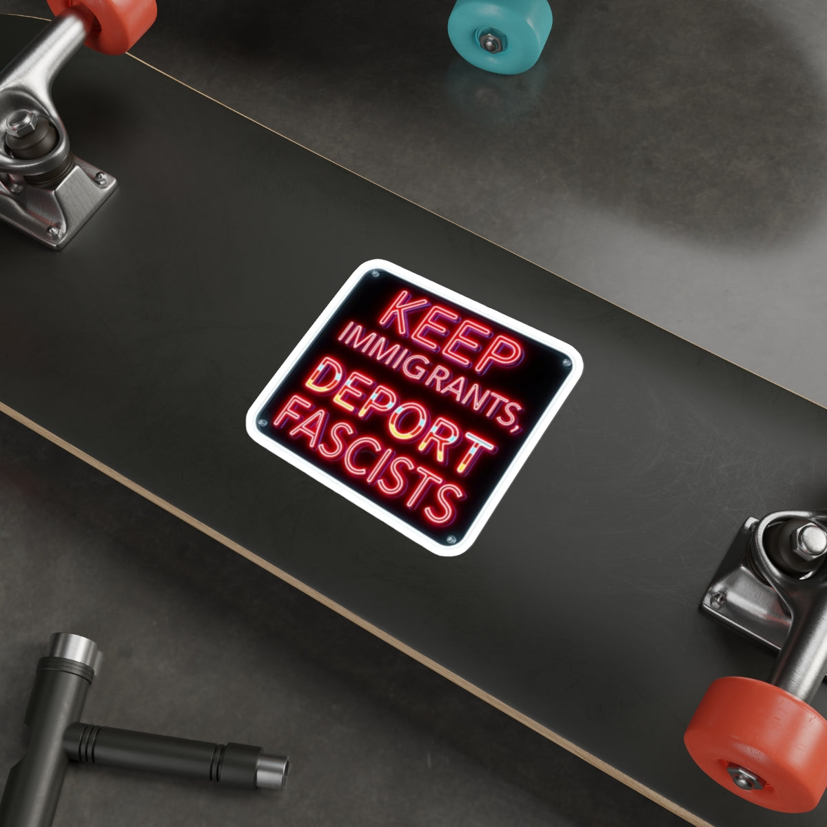 Keep Immigrants Deport Fascists Sticker - EqualiTees.Me