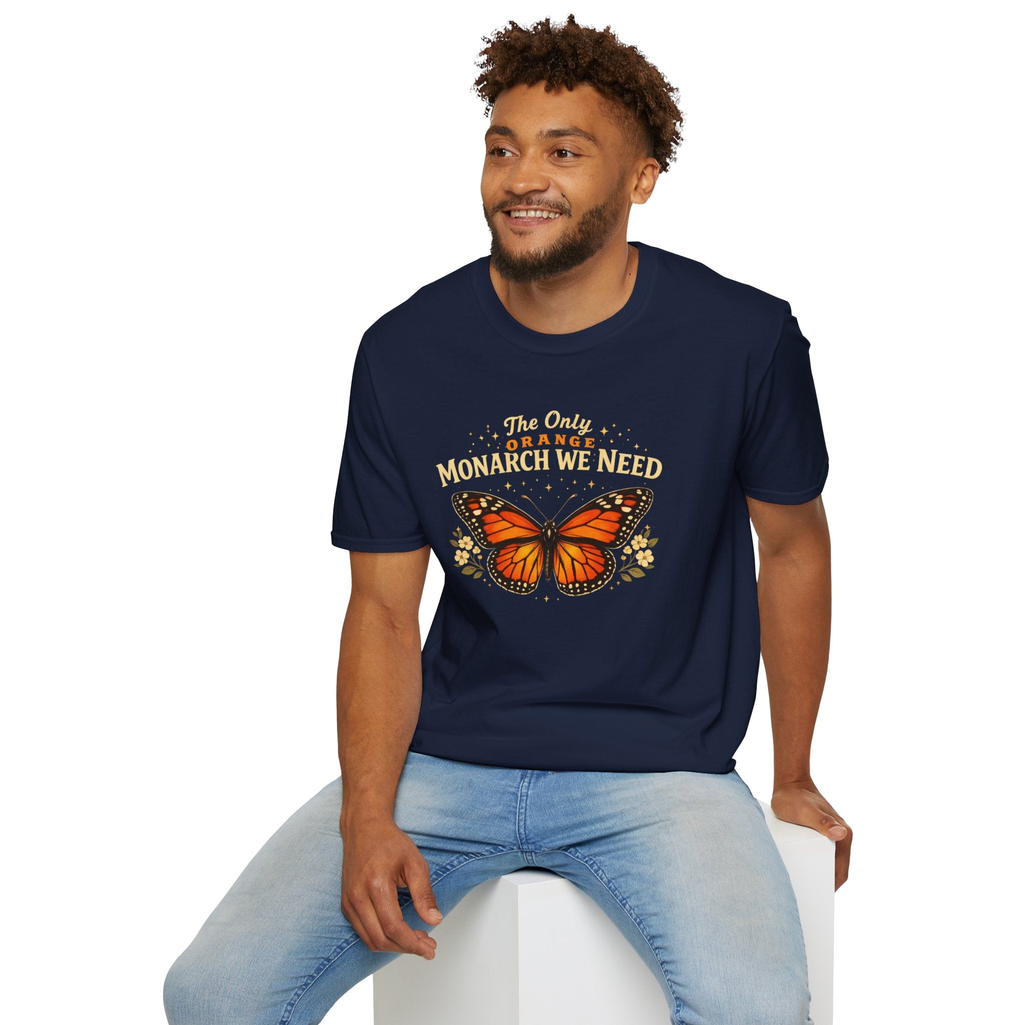 Monarch Butterfly T-Shirt — "The Only Orange Monarch We Need" No Kings Tee