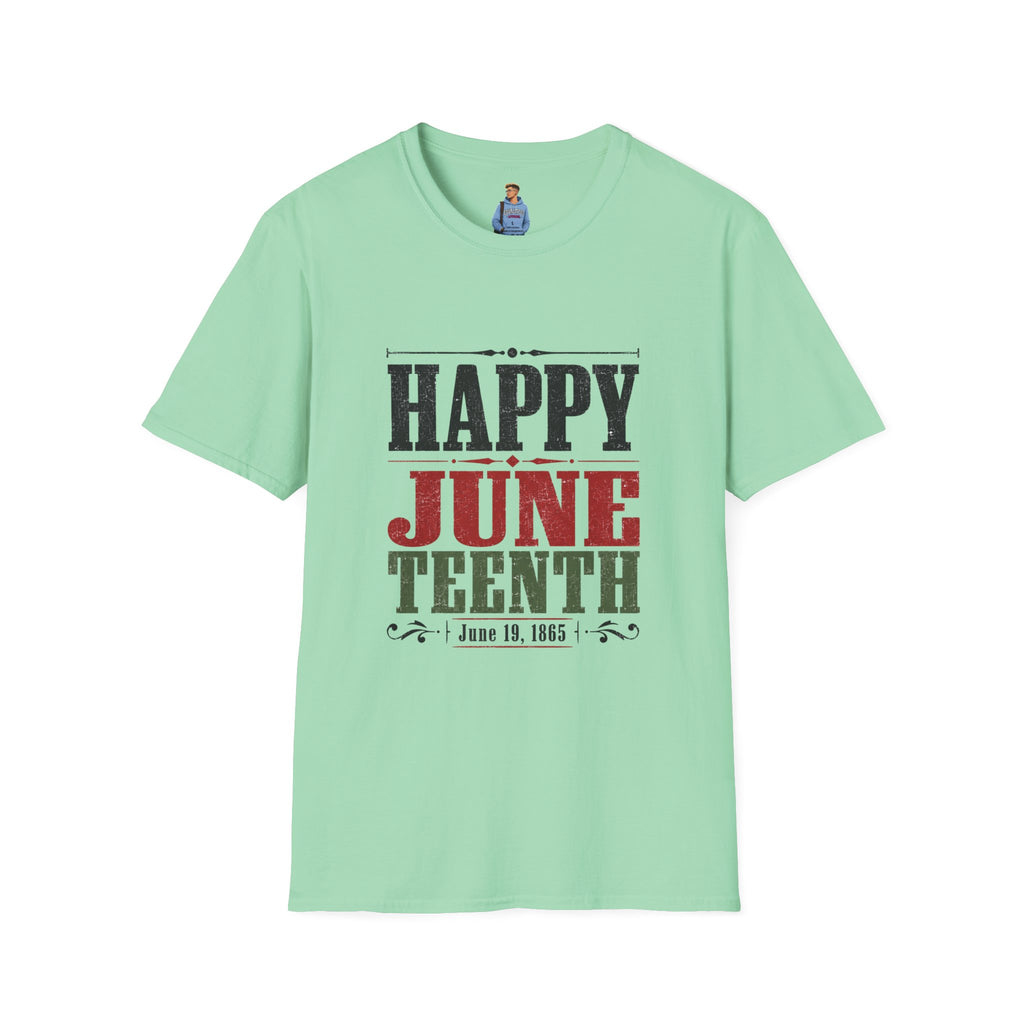 Juneteenth T-Shirt — "Happy Juneteenth" Celebration Tee