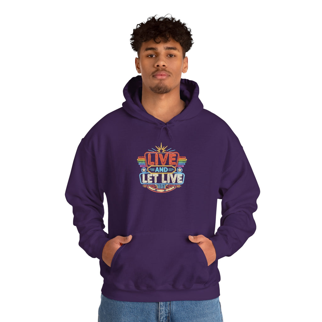 Live And Let Live Hoodie — Retro Peace Graphic Pullover