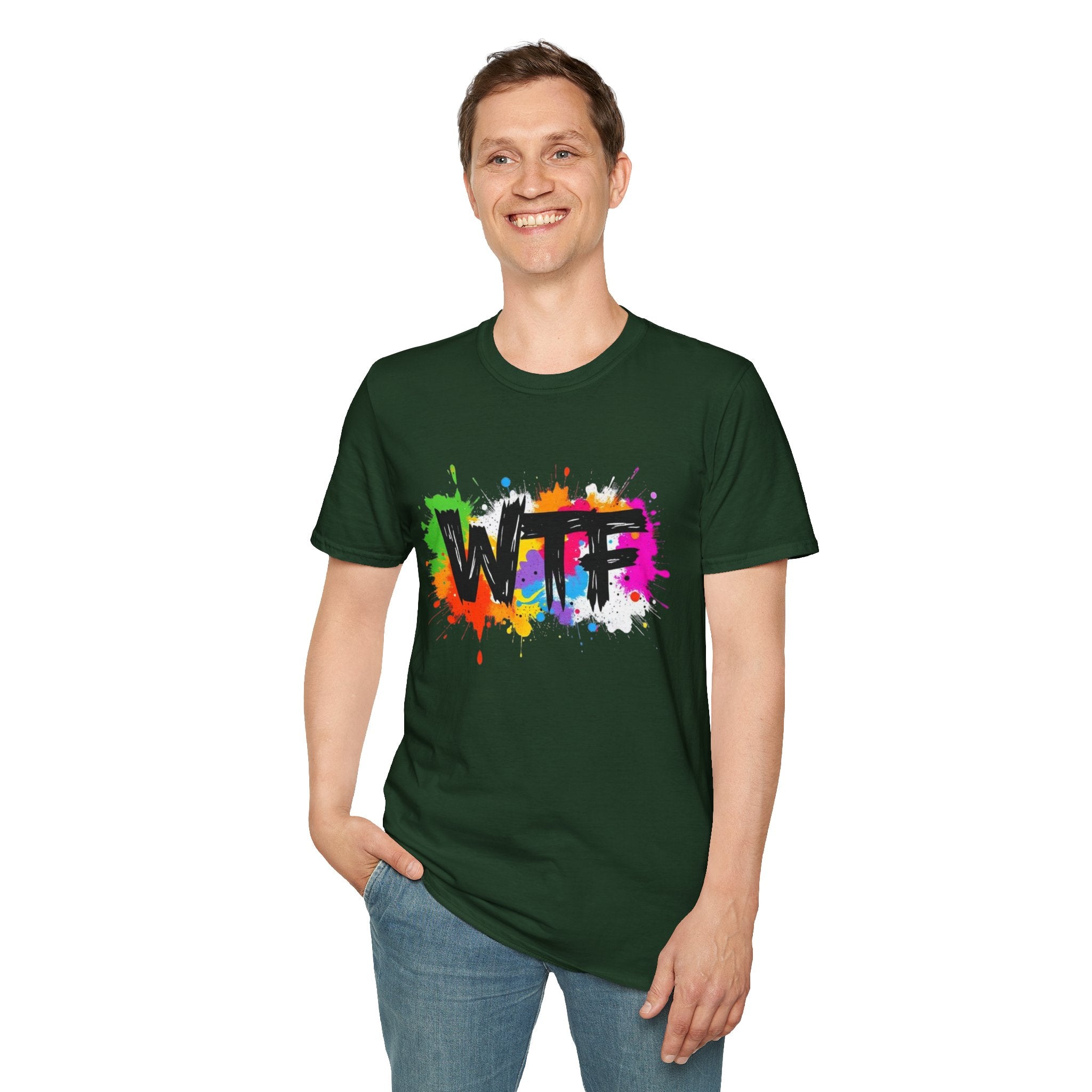 Bold Rainbow WTF Color Splash T-Shirt