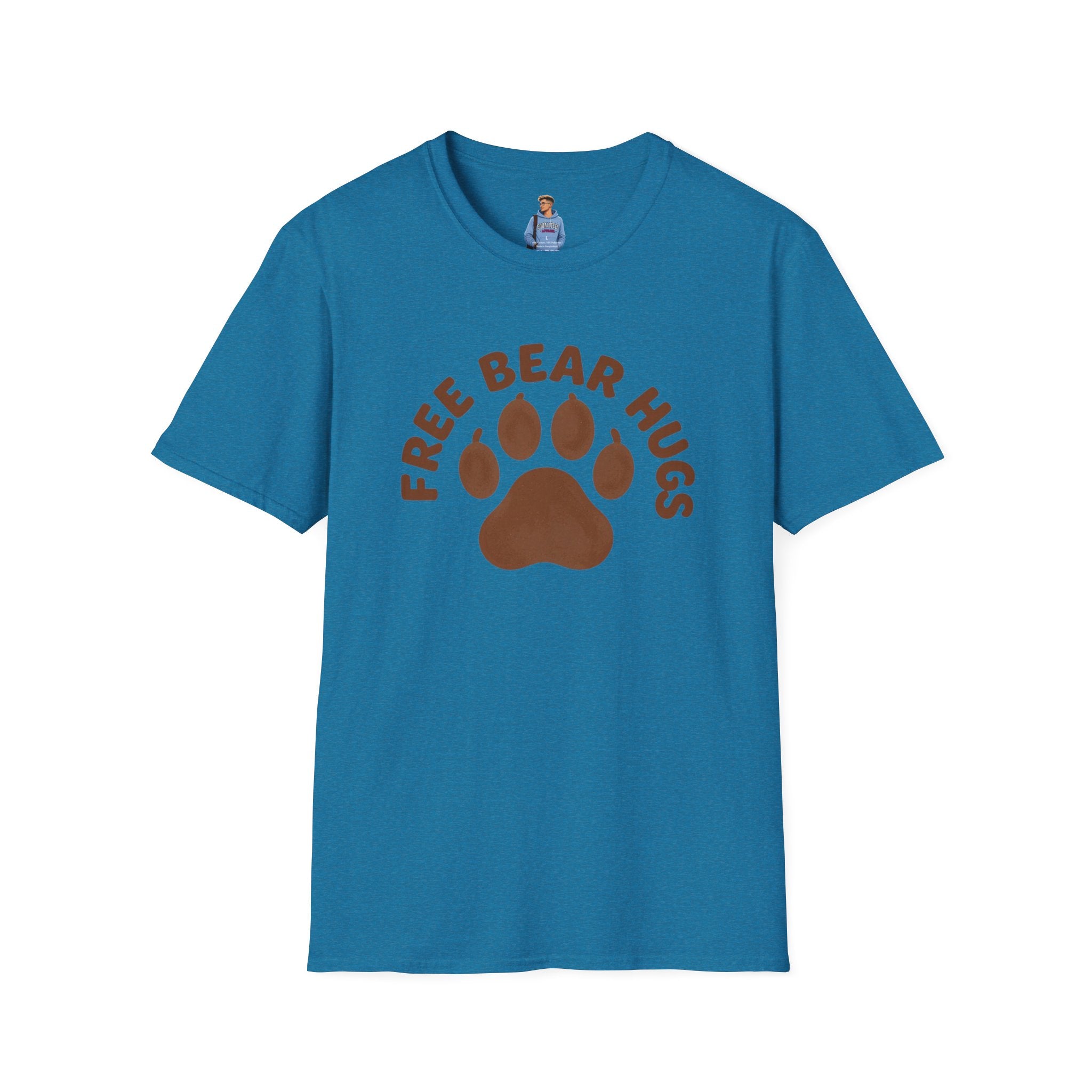 Free Bear Hugs T-Shirt — Cute Paw Print Wildlife Tee