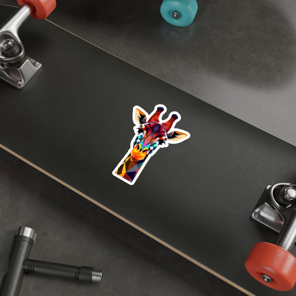 Colorful Giraffe Die-Cut Sticker