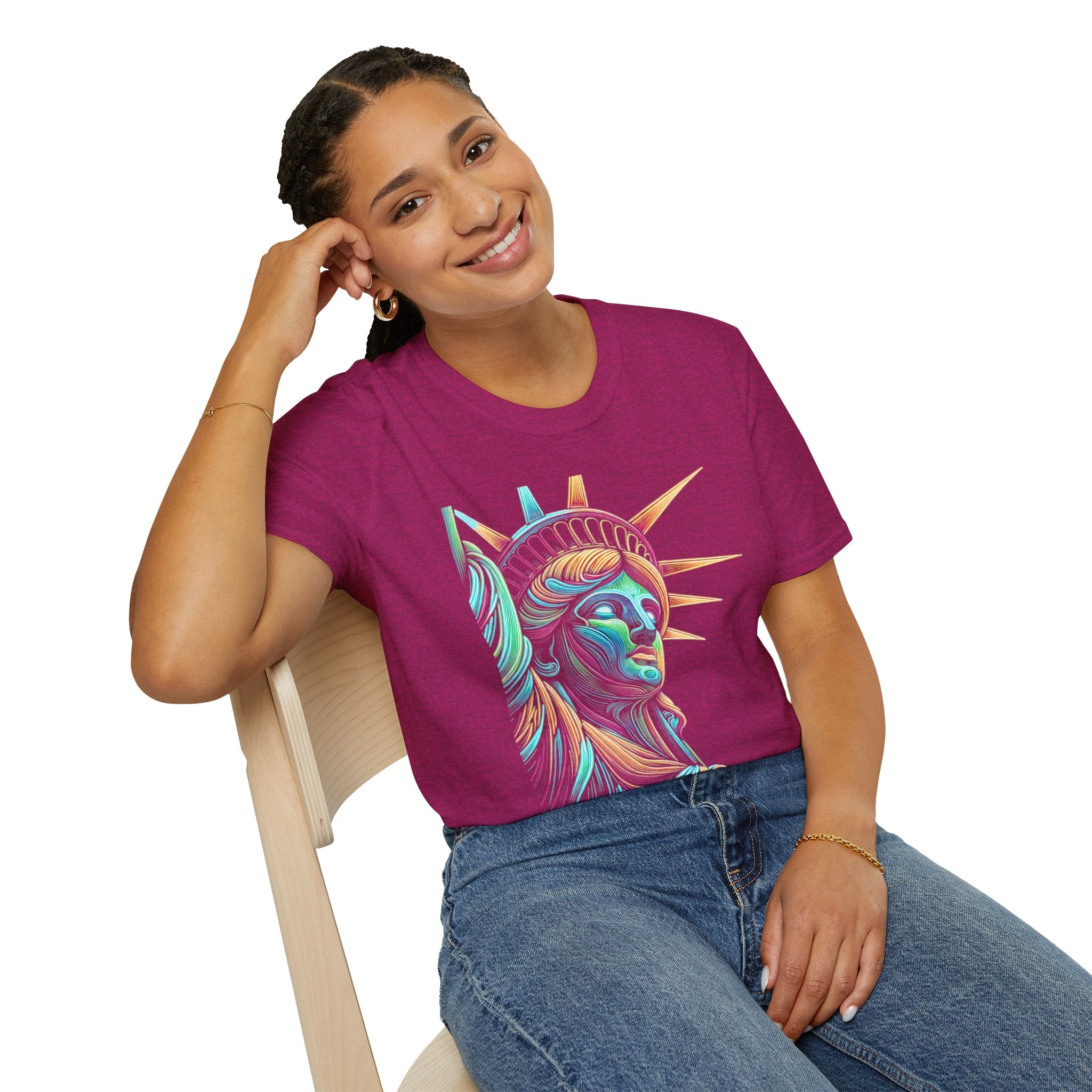 Camiseta unisex de estilo suave Lady Liberty