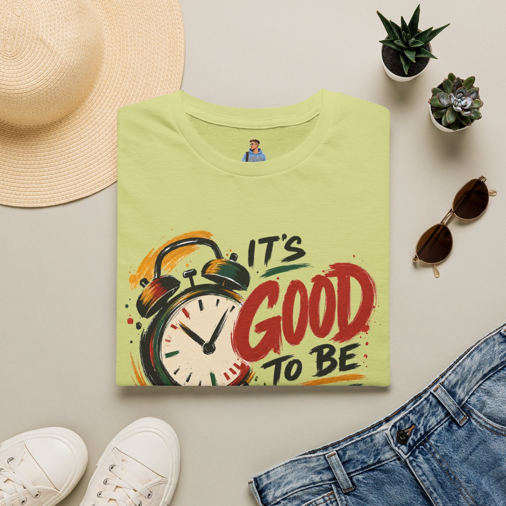 T-Shirt — "It's Good To Be Woke" Graphic Tee (Alarm Clock Design)