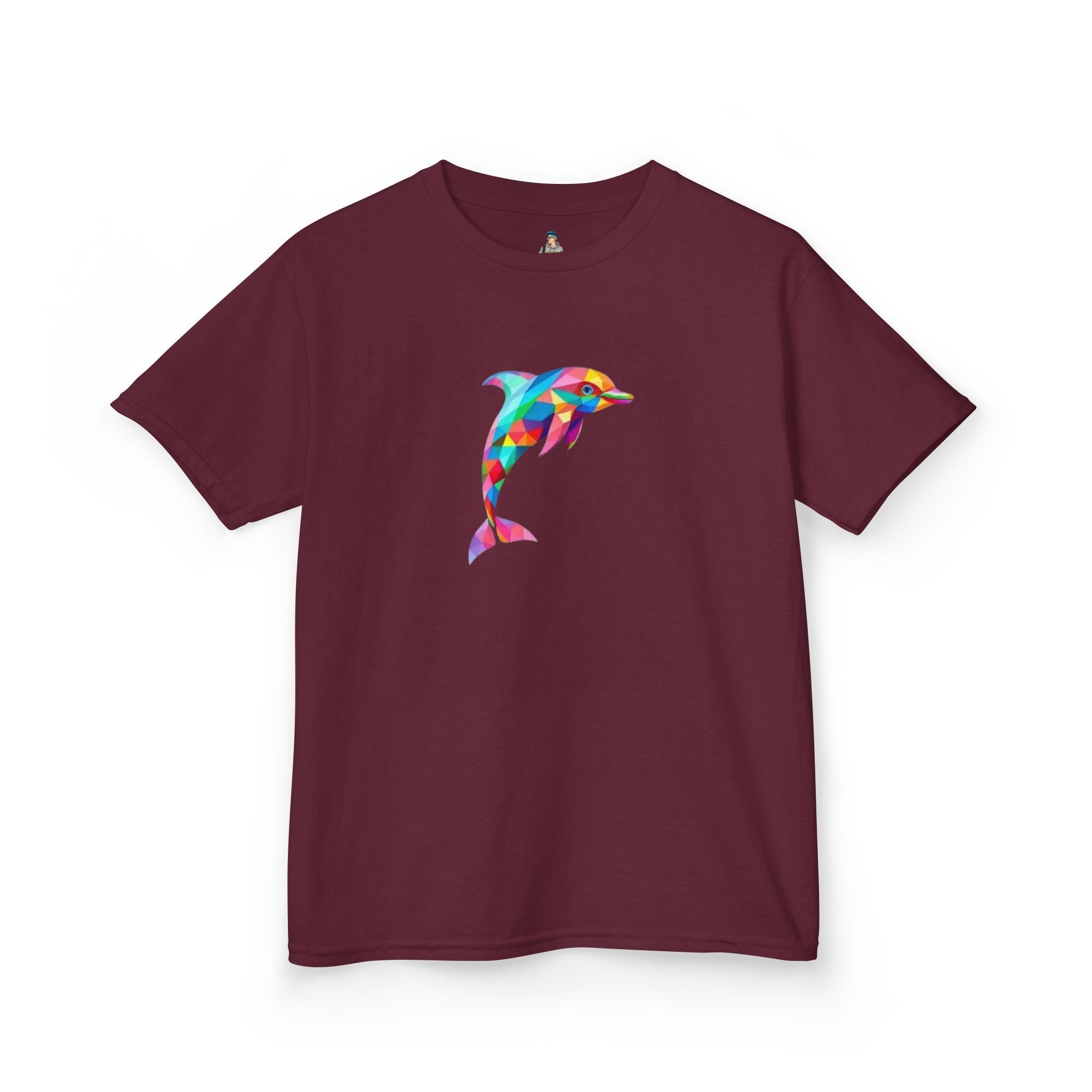 Colorful Fractal Dolphin Kids Heavy Cotton Tee - EqualiTees.Me