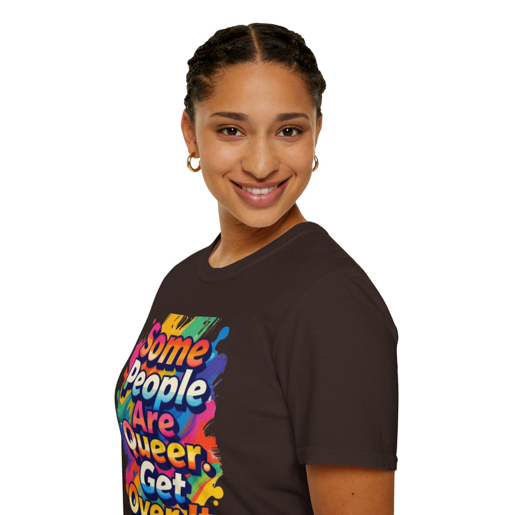 Some People Are Queer T-Shirt Rainbow Graphic