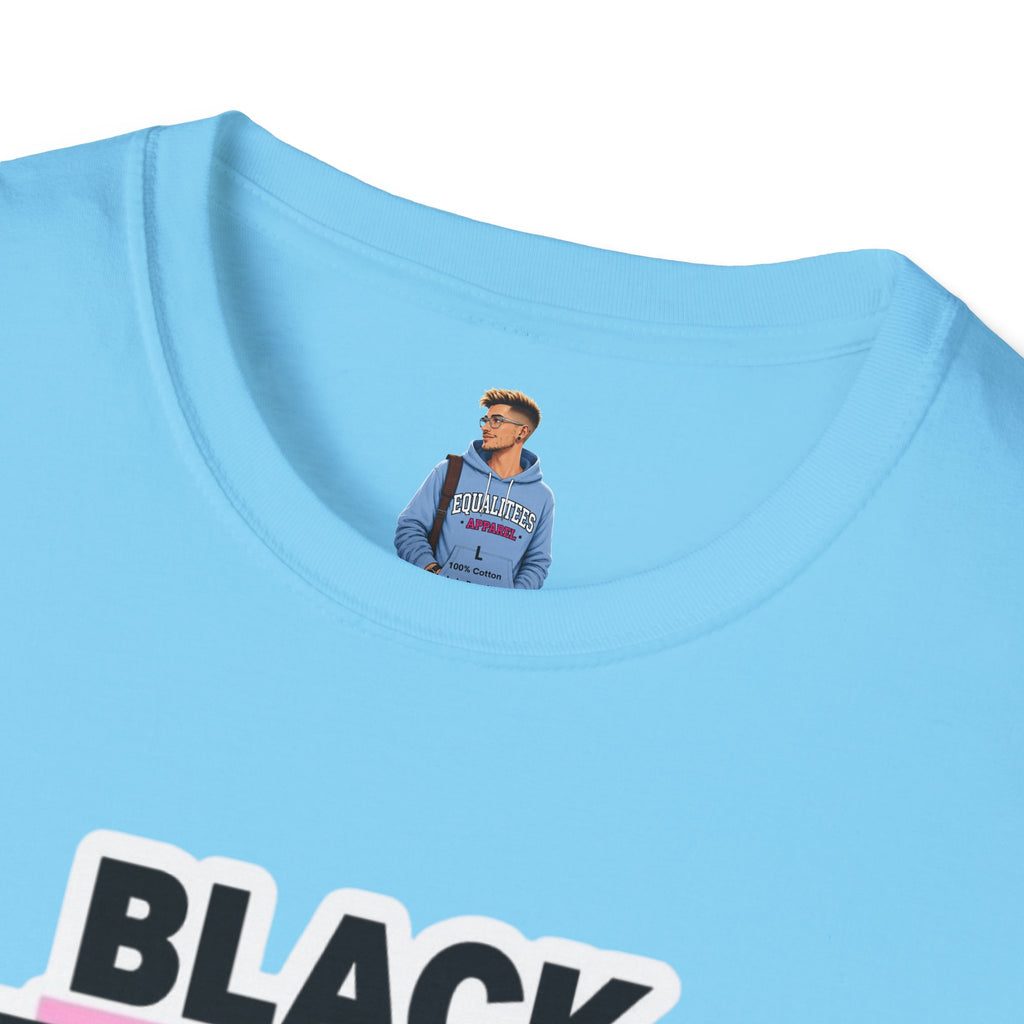 Unisex Softstyle T-Shirt - Black Trans Lives Matter Statement Tee
