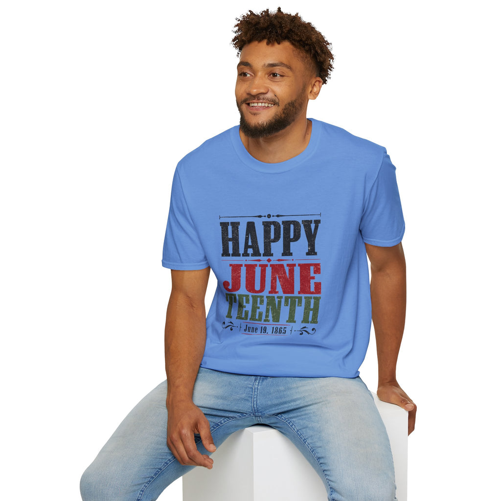 Juneteenth T-Shirt — "Happy Juneteenth" Celebration Tee