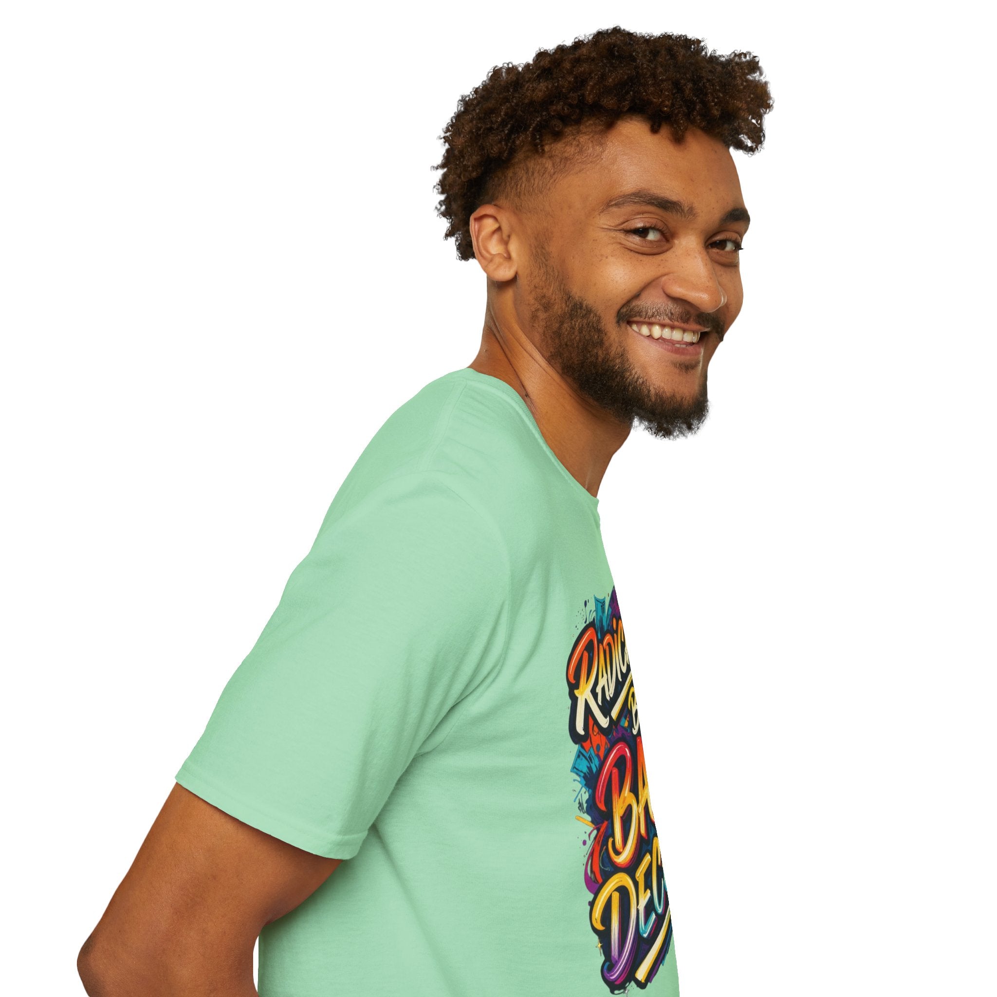 Radicalized by Basic Decency T-Shirt Colorful Graffiti Typography