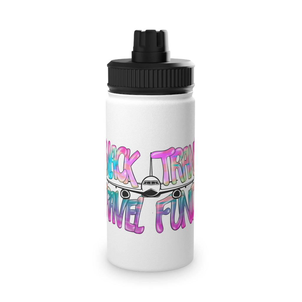 BTTF - Black Trans Travel Fund Logo Stainless Steel Sports Water Bottle
