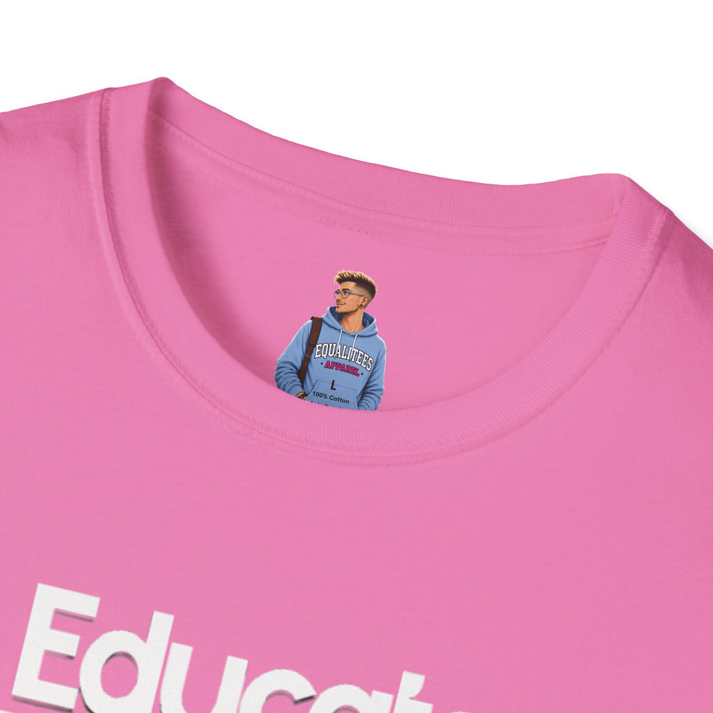 Educate. Advocate. Celebrate. Minimalist Pride T-Shirt