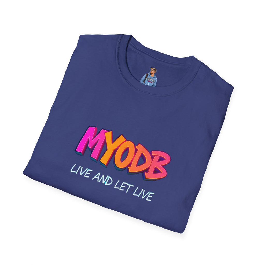 Camiseta MYODB "Vive y deja vivir" | Camiseta unisex de estilo suave | Ropa informal