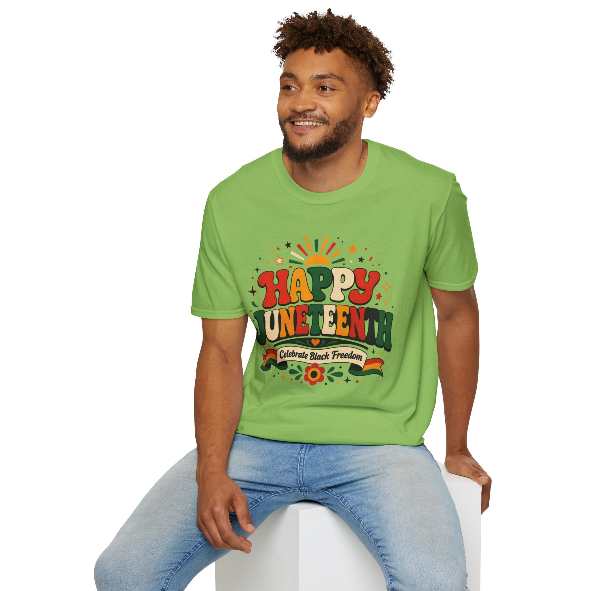 Juneteenth T-Shirt - "Happy Juneteenth" Retro Celebration Tee