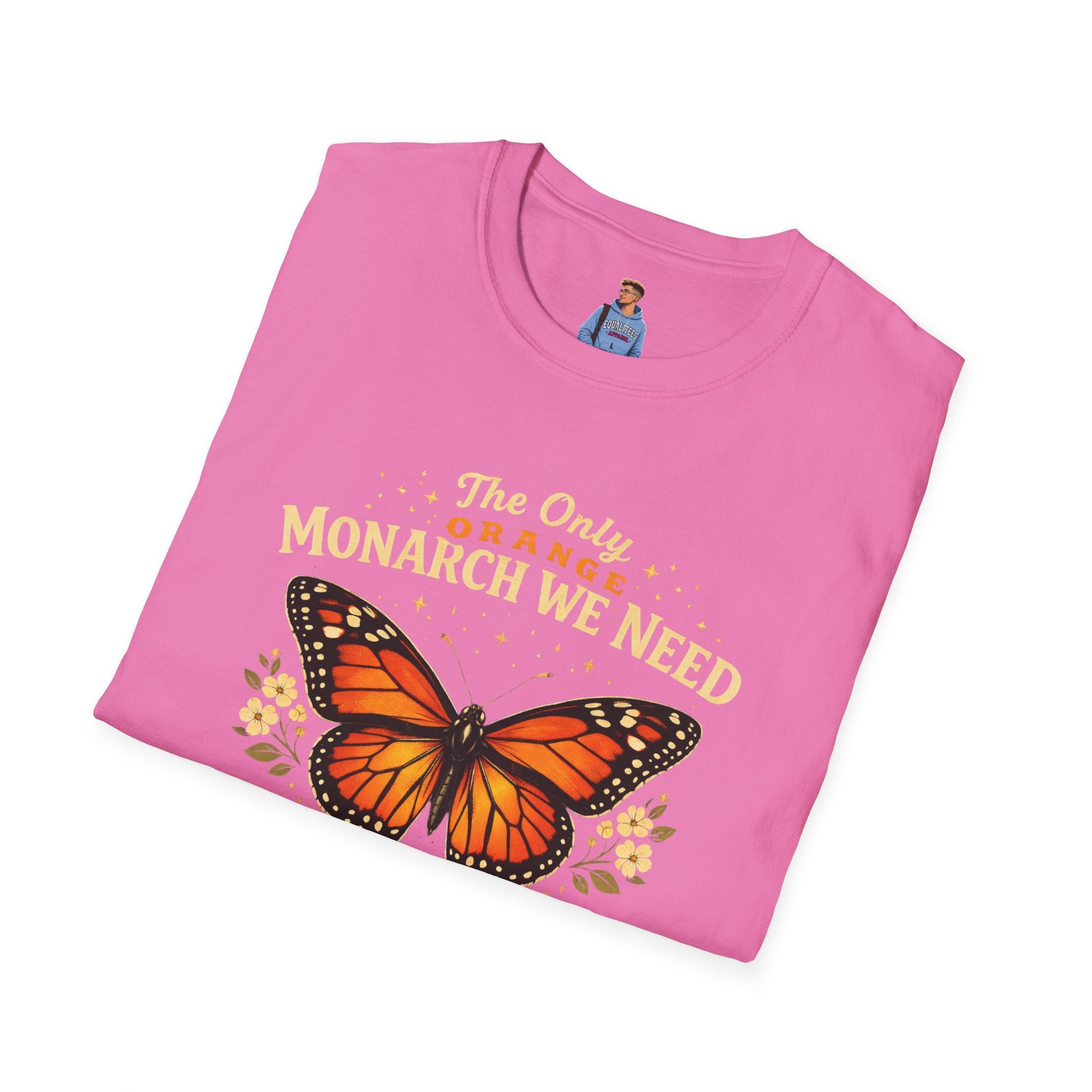 Monarch Butterfly T-Shirt — "The Only Orange Monarch We Need" No Kings Tee