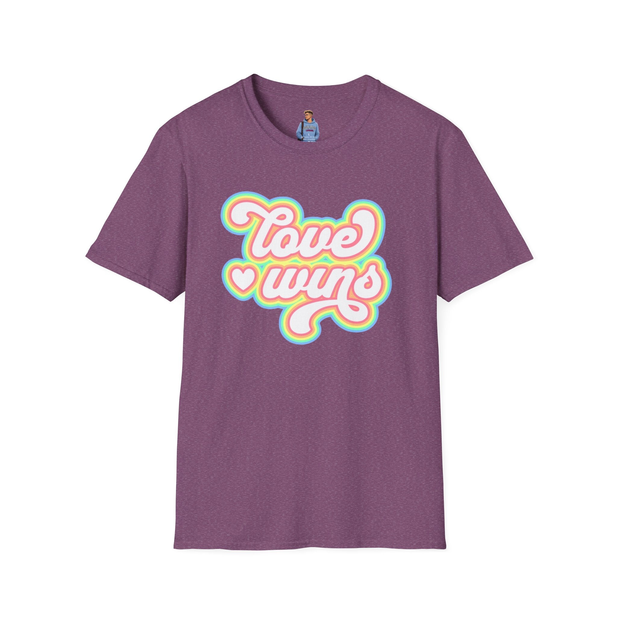 Love Wins Unisex Softstyle T-Shirt - Positive Vibes for Pride and Everyday Wear