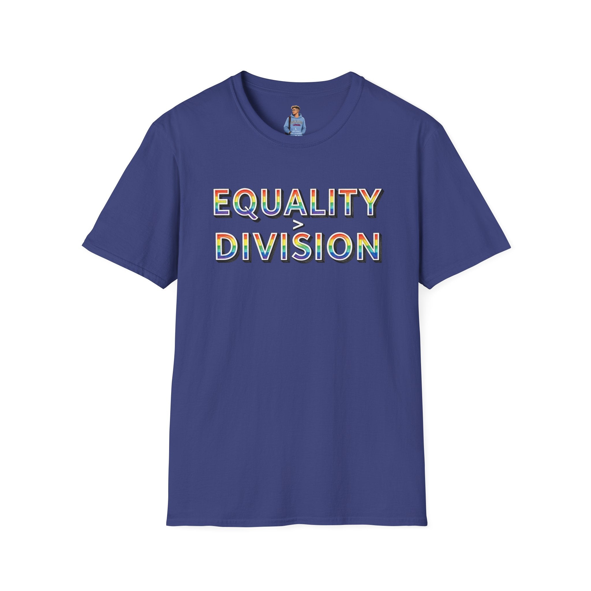 Equality is Greater Than Division T-Shirt — Rainbow Pride Graphic Tee