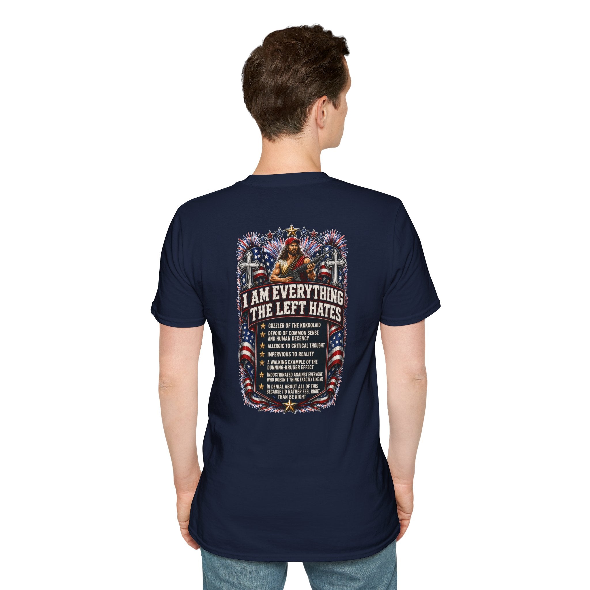 Star Spangled Awesome Graphic Tee ("Proud to Be Delusional Bootlicking Nazi Trash")