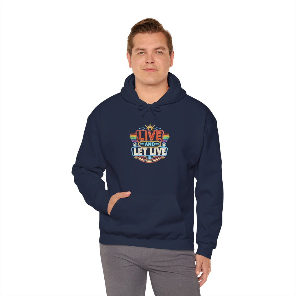 Live And Let Live Hoodie — Retro Peace Graphic Pullover