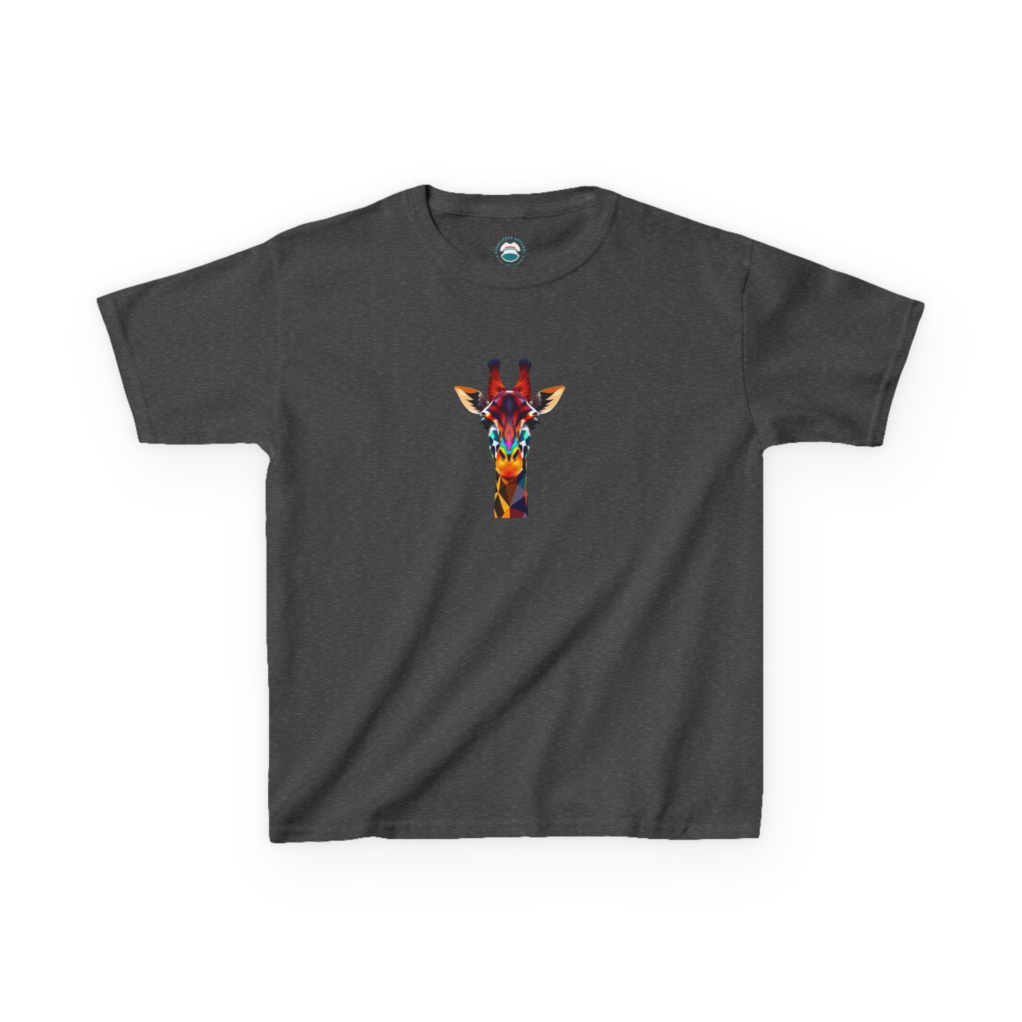 Colorful Fractal Giraffe Kids Heavy Cotton™ Tee - EqualiTees.Me