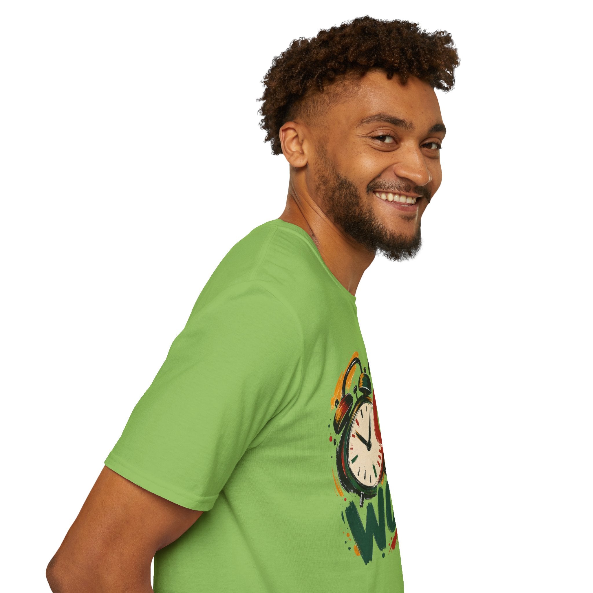 T-Shirt — "It's Good To Be Woke" Graphic Tee (Alarm Clock Design)