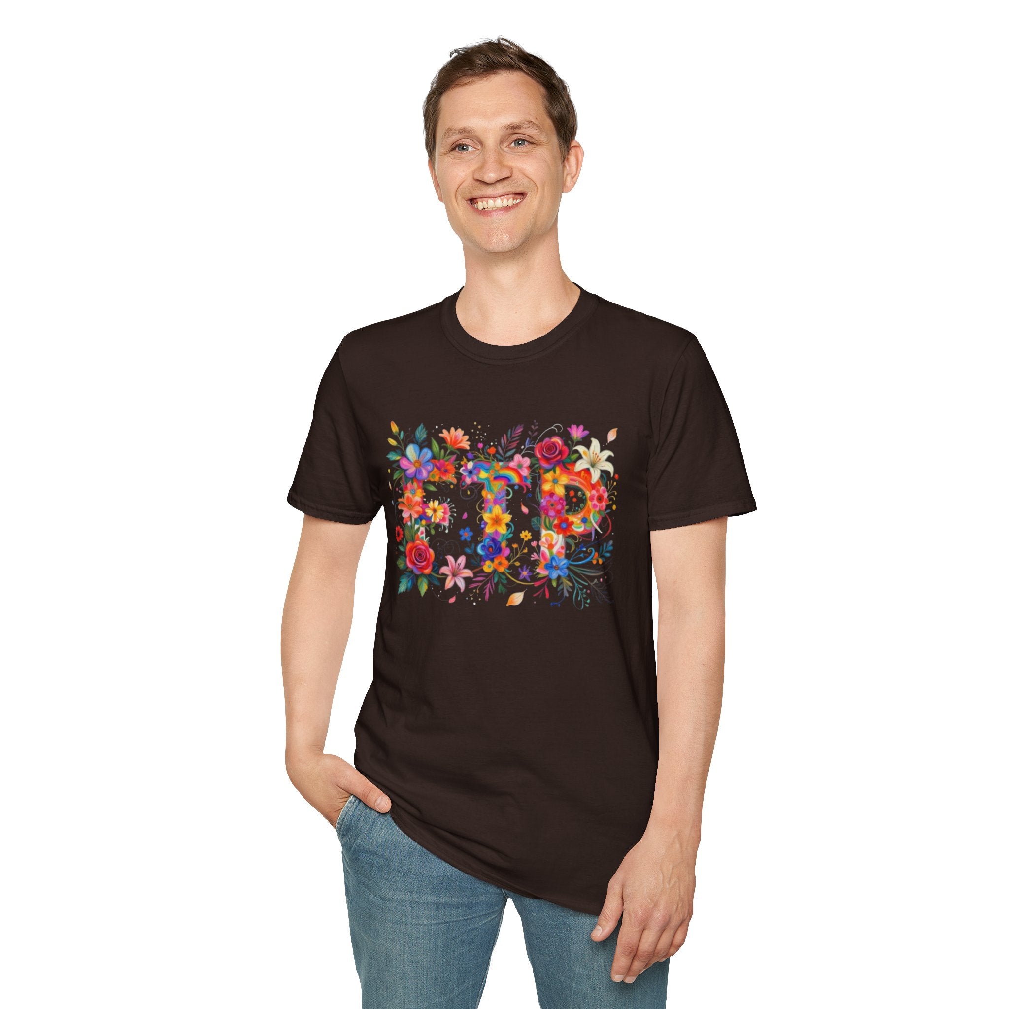 Floral 'FTP' Graphic T-Shirt