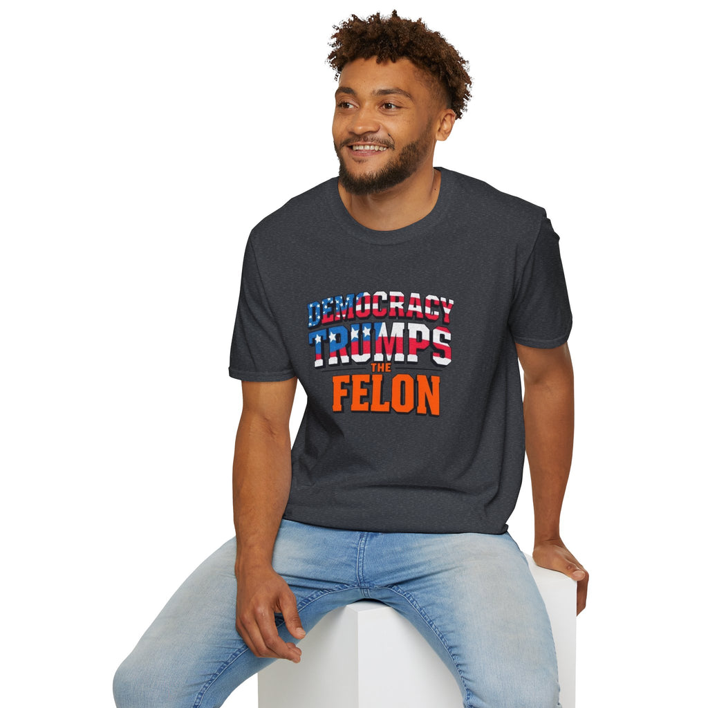 Democracy Trumps the Felon Graphic Tee