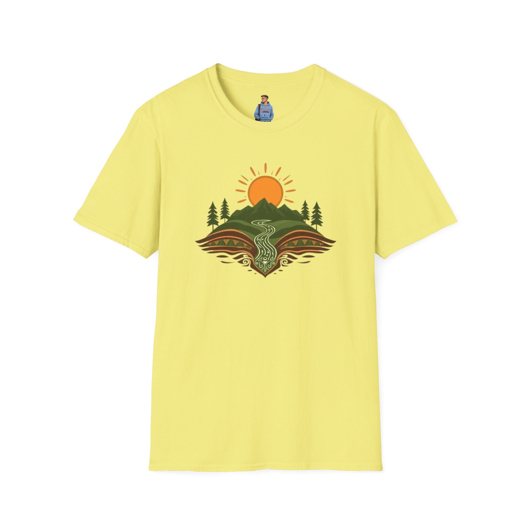 Mountain Scene Unisex Softstyle T-shirt