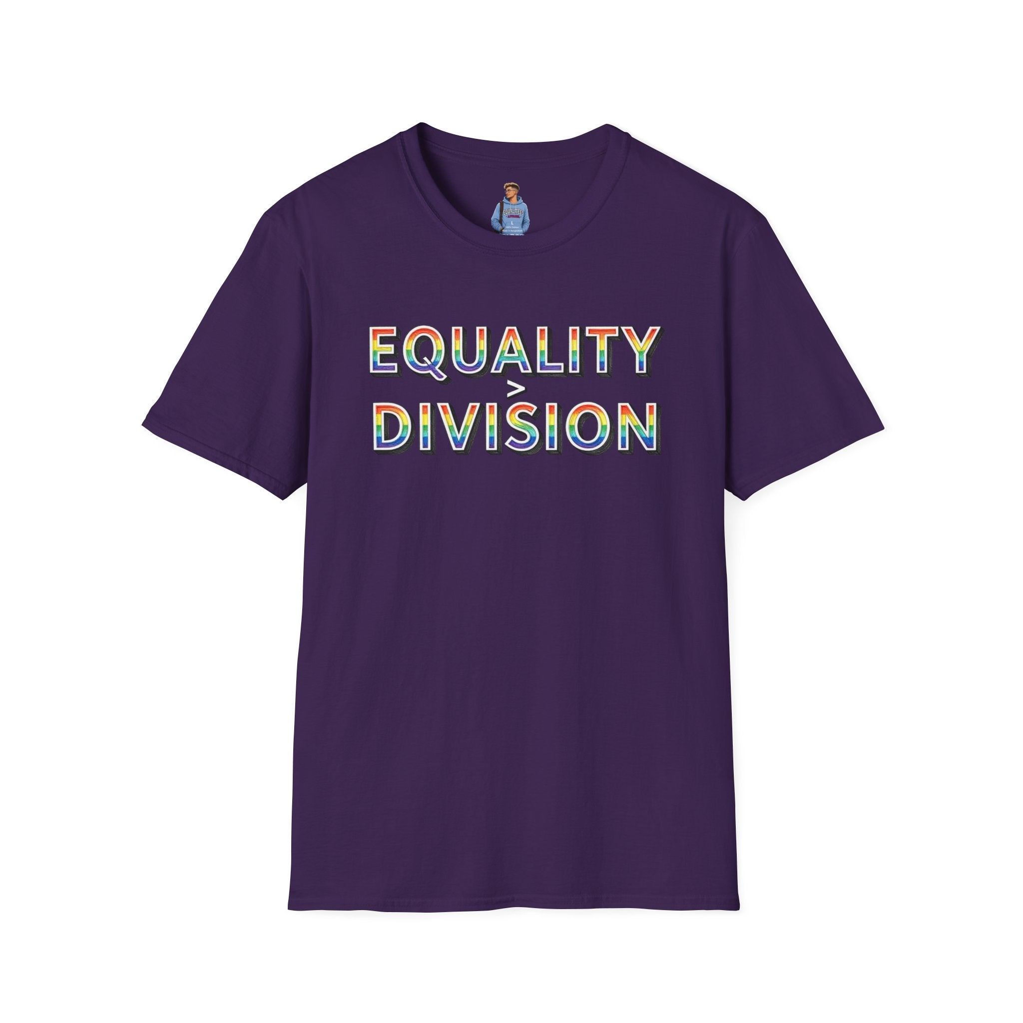 Equality is Greater Than Division T-Shirt — Rainbow Pride Graphic Tee