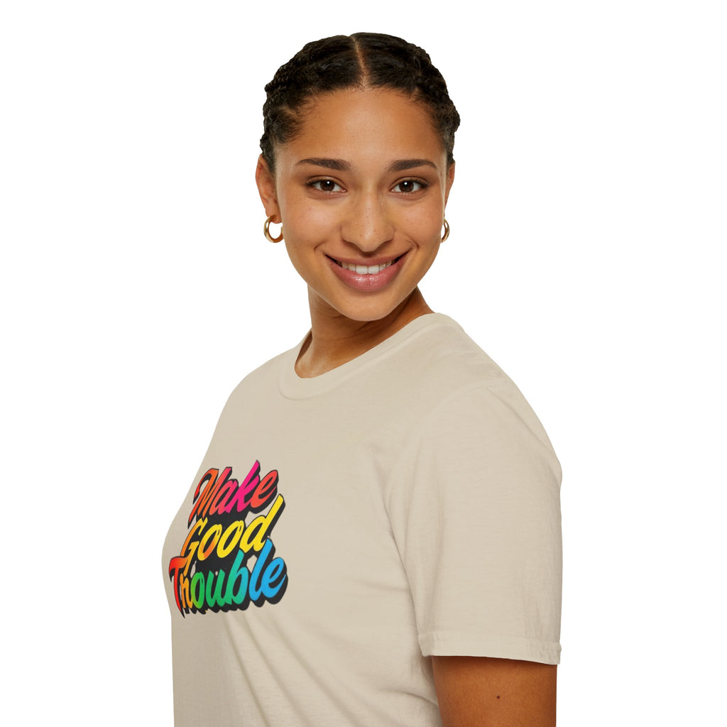 Make Good Trouble' Rainbow T-Shirt