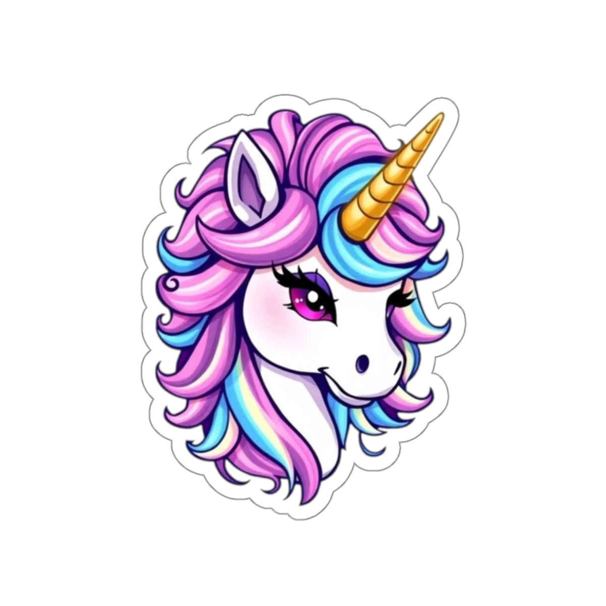Cute Unicorn Die-Cut Sticker - EqualiTees.Me
