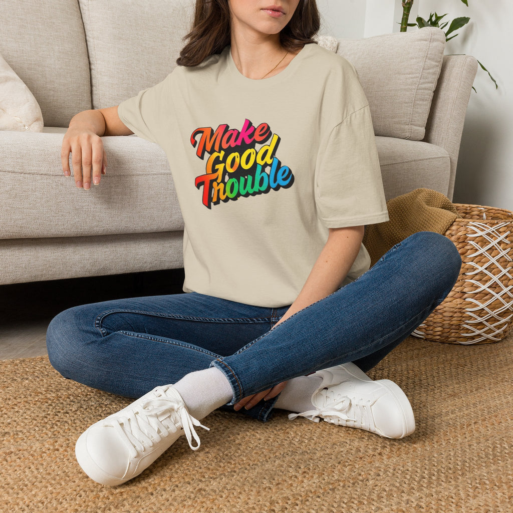 Make Good Trouble' Rainbow T-Shirt