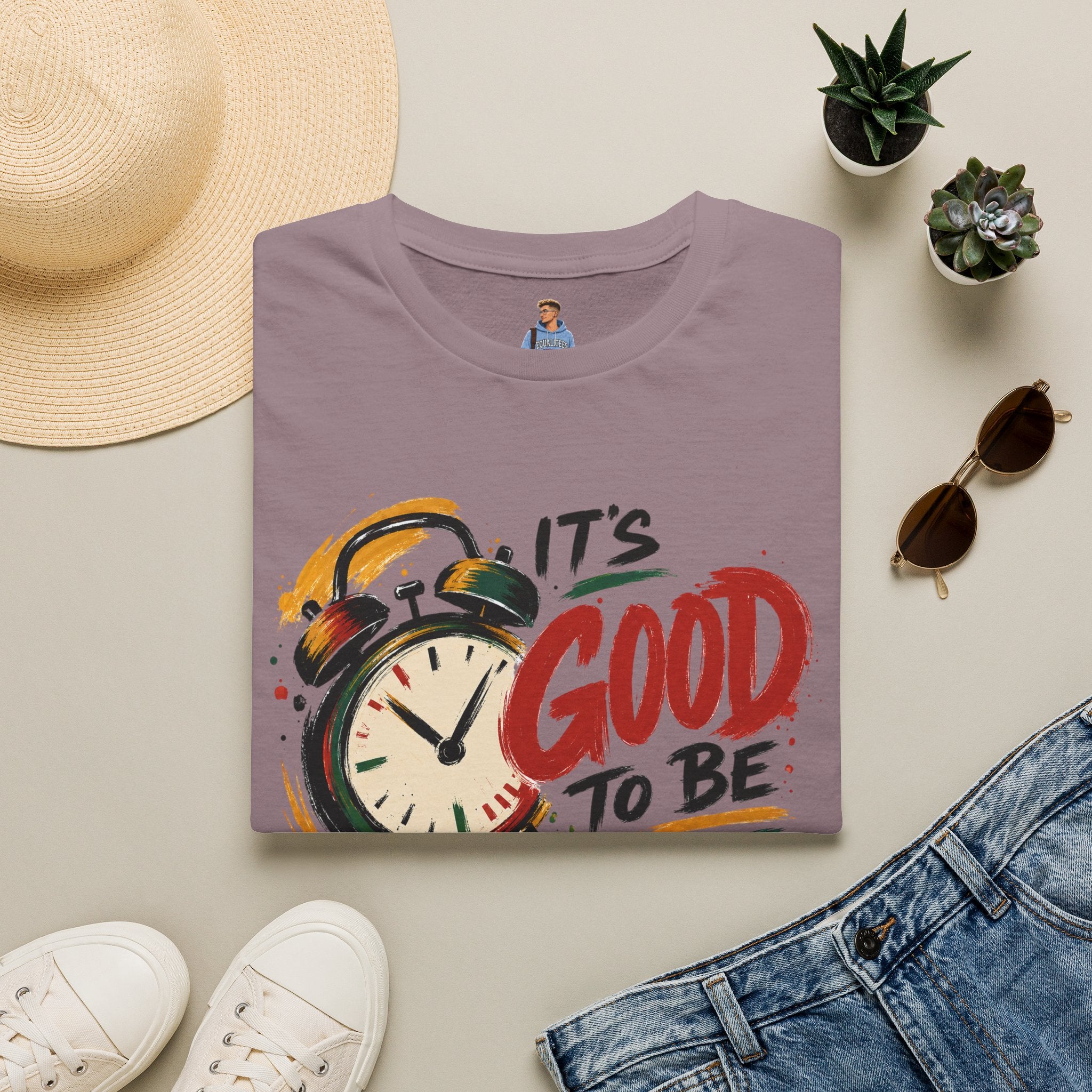 T-Shirt — "It's Good To Be Woke" Graphic Tee (Alarm Clock Design)