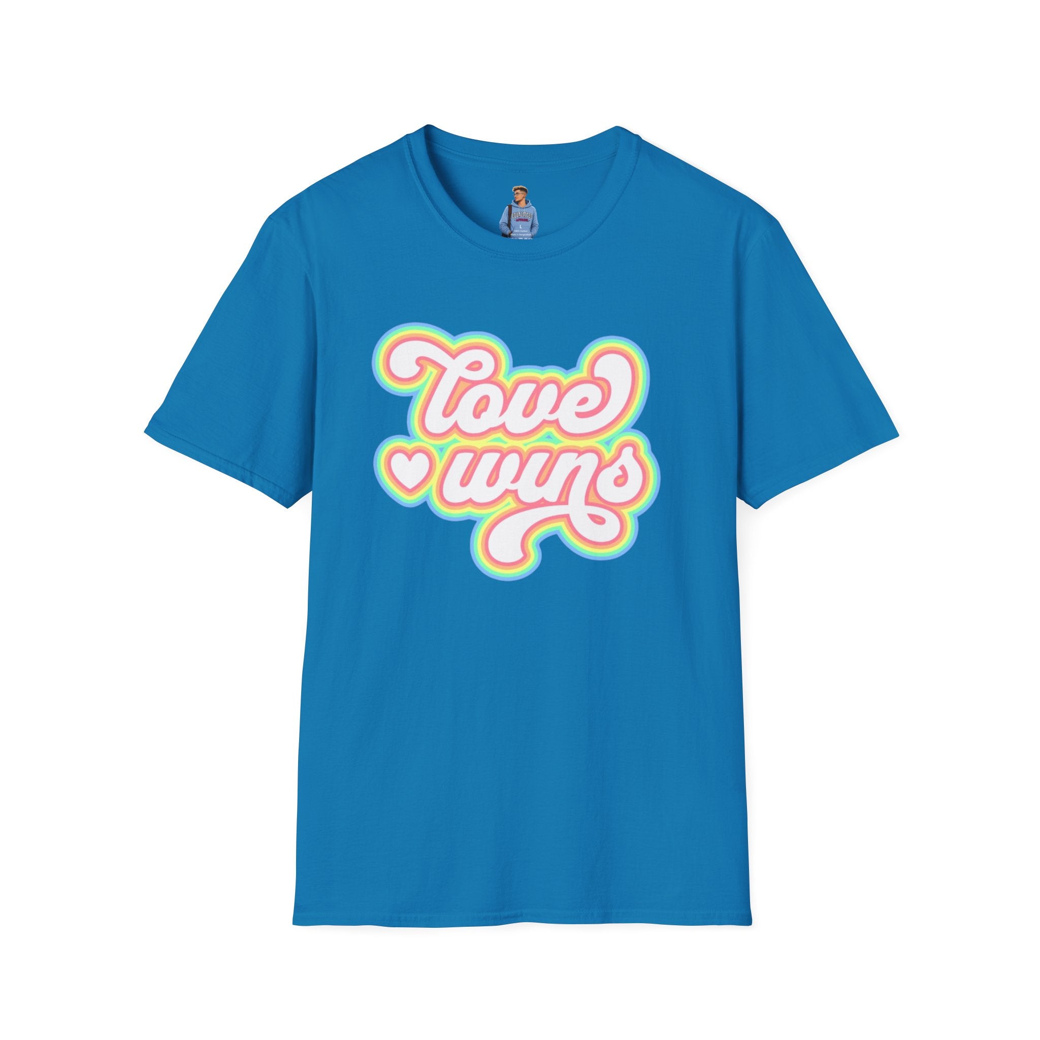 Love Wins Unisex Softstyle T-Shirt - Positive Vibes for Pride and Everyday Wear
