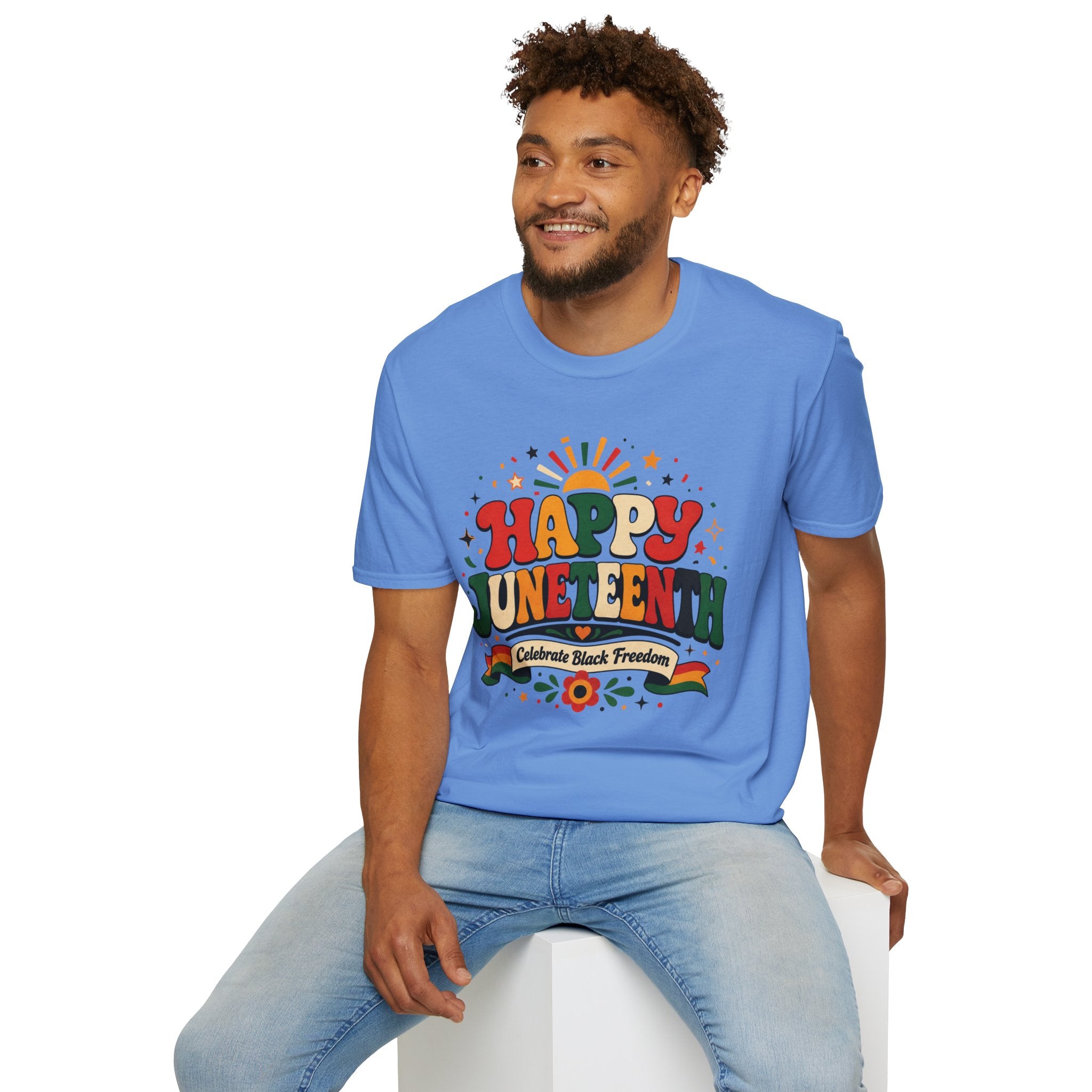 Juneteenth T-Shirt - "Happy Juneteenth" Retro Celebration Tee