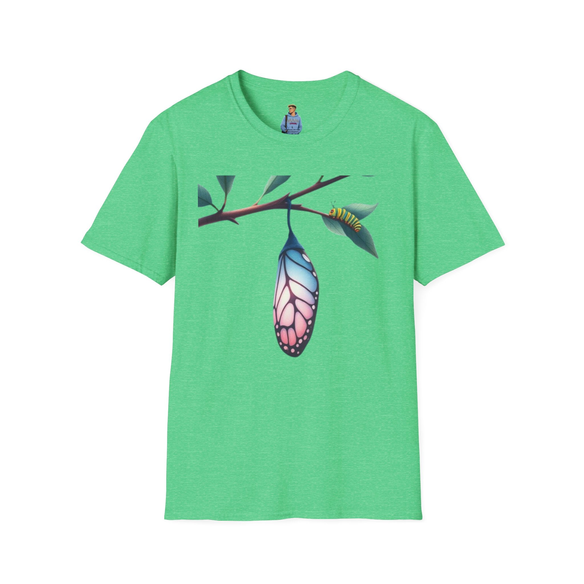 Trans Caterpillar to Butterfly Graphic T-Shirt